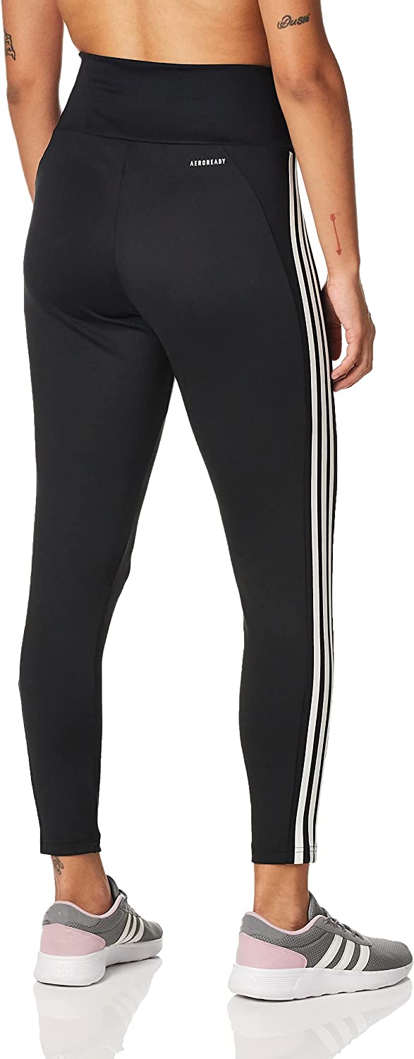 Adidas Leggings de Talle Alto con 3 Rayas 7/8 para Mujer