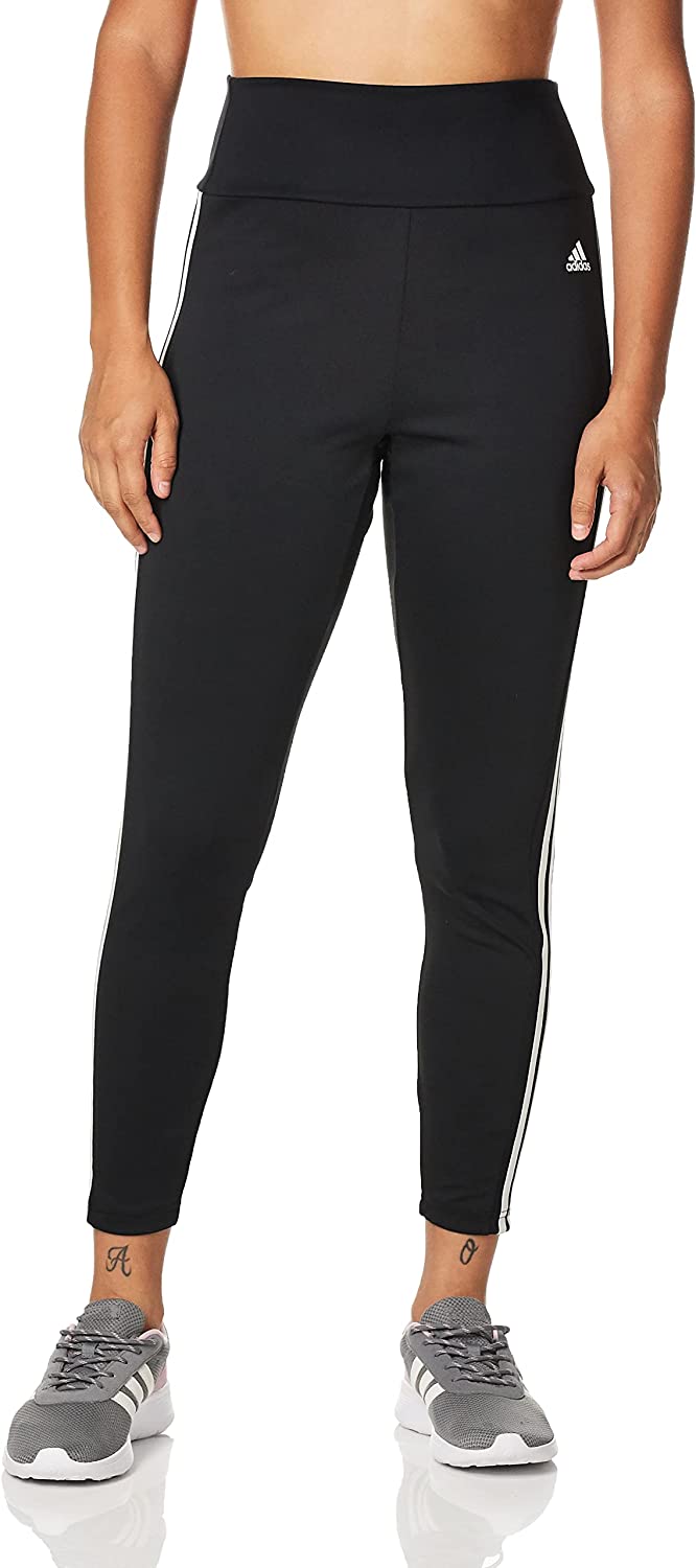 Adidas Leggings de Talle Alto con 3 Rayas 7/8 para Mujer