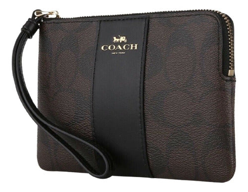 COACH  Bolsa Wristlet Corner Zip Signature