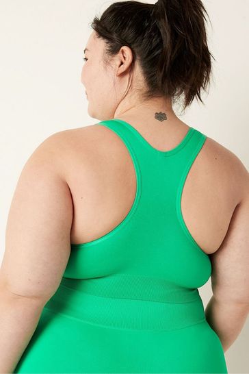 Victoria Secrets Pink Seamless Lightly Lined Low Impact Racerback Sports Bra