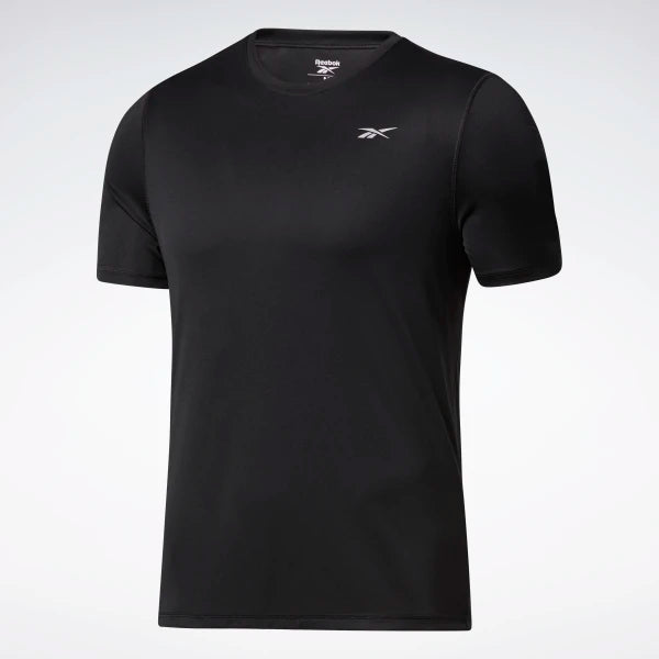 Reebok RE BASIC SS T-shirt BLACK RUNNING T-SHIRT