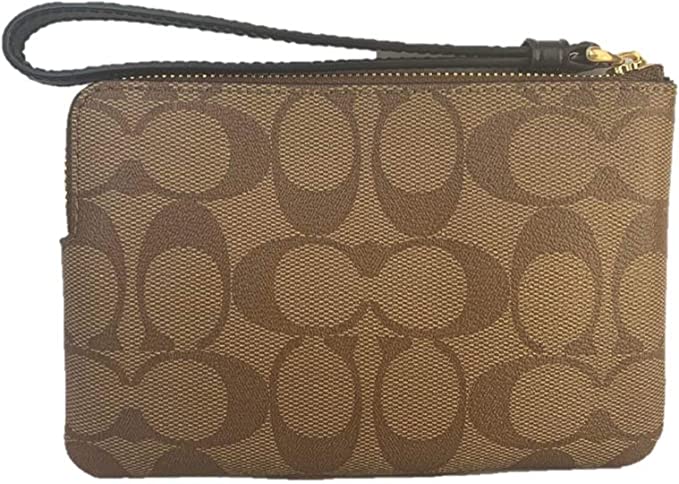 COACH  Bolsa Wristlet Corner Zip Signature