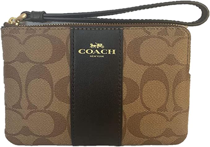 COACH  Bolsa Wristlet Corner Zip Signature