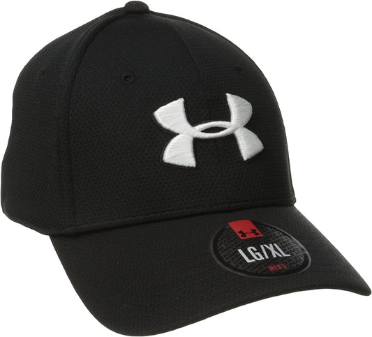 Under Armour Men's Blitzing II Stretch Fit Cap, Black/Black