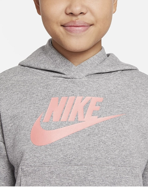 NIKE Big Kids Hoodie Grey