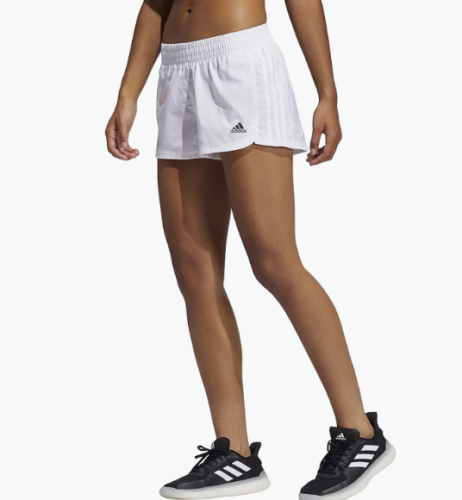 Adidas PACER 3-STRIPES WOVEN HEATHER SHORTS