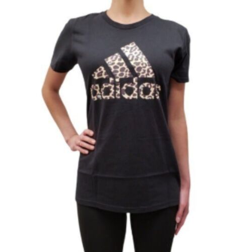 Adidas Basic Amplifier Logo Tee Shirt Black & White Mujer