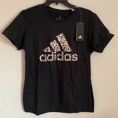 Adidas Basic Amplifier Logo Tee Shirt Black & White Mujer